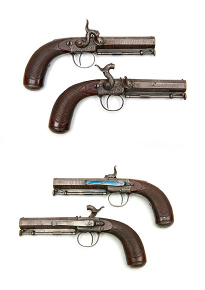 ANGLETERRE, vers 1850 Josepg LANG, 7 Haymarket, London

Paire de pistolets en acier...