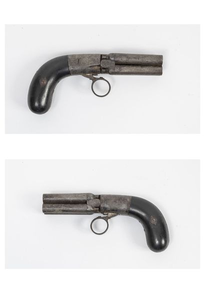 FRANCE ou BELGIQUE, milieu du XIXème siècle Pistolet-revolver à percussion à capsule,...