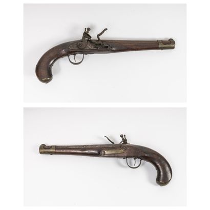 AUTRICHE, début du XIXème siècle Pistolet à silex de cavalerie, modèle 1798.

Platine,...