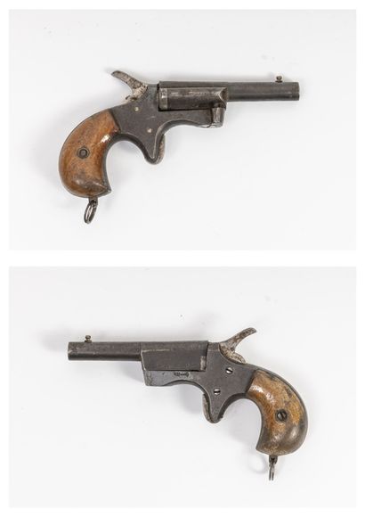 BELGIQUE, fin du XIXème ou début du XXème siècle Petit pistolet à percussion annulaire,...