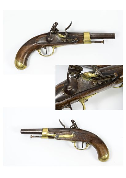 FRANCE, Premier Empire Manufacture Impériale de Tulle.

Pistolet de cavalerie à silex,...