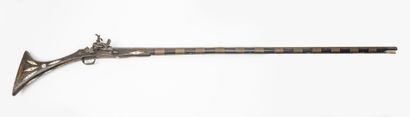 AFRIQUE du NORD, fin du XIXème ou début du XXème siècle Flintlock fantasia rifle,...