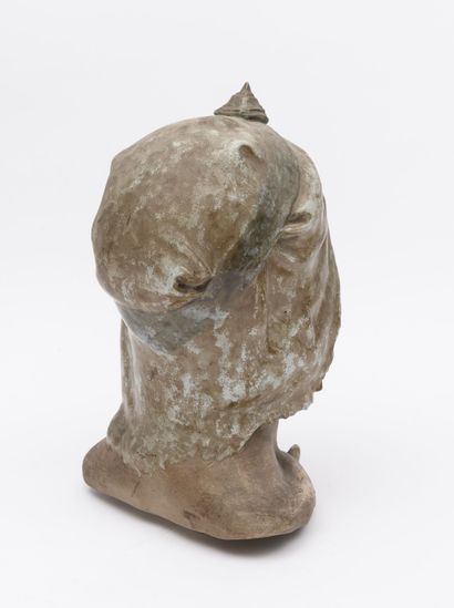 ALPHONSE AMEDEE CORDONNIER (1848-1930) Head of Dante, circa 1900.

Stoneware proof.

Signed...