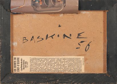 Maurice BASKINE (1901-1968) Licorne, 1956. 

Huile sur Isorel.

Signée en bas à gauche.

Contresignée...