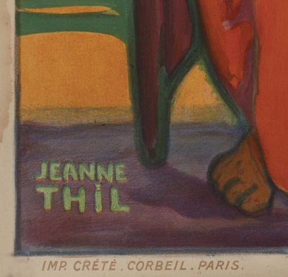 Jeanne THIL (1887-1968) Algérie, Maroc, Tunisie par la Transatlantique, circa 1920.

Affiche...