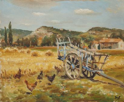 MARCEL DYF (1899-1985) Landscape with chickens.

Oil on canvas. 

Signed lower right....