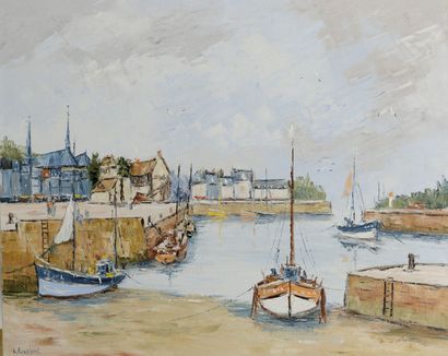 Cédric EUDELINE (1969) Le port d'Honfleur.

Huile sur toile.

Signée en bas à gauche.

50...