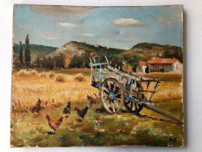 MARCEL DYF (1899-1985) Landscape with chickens.

Oil on canvas. 

Signed lower right....