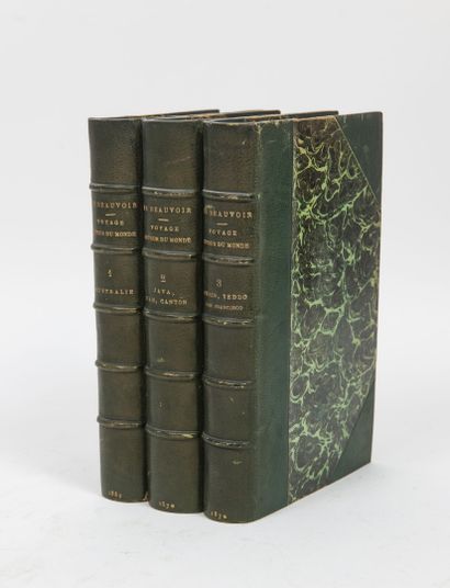 BEAUVOIR (Ludovic, Cte de) Voyages autour du monde.

Paris, Plon, 1869-1872, 3 vol....