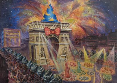 Petrika IONESCO (1946) Parade around the Arc de Triomphe, 1993.

Project for Disneyland...