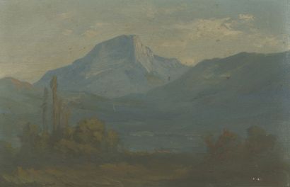 TRENCA (fin XIXème - début XXème) Paysage de montagne.

Huile sur panneau.

Signée...