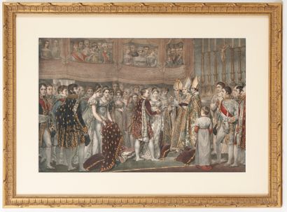 D'après Georges ROUGET (1783-1869) Mariage religieux de Napoléon et Marie-Louise...