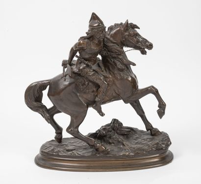 D'après Alfred Pierre Richard (1844 1884) Guerrier gaulois à cheval. 

Epreuve en...