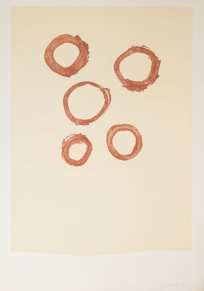 ROBERT MOTHERWELL (1915-1991) Five circles, 1971-72. 

Lithographie sur papier. 

Epreuve...