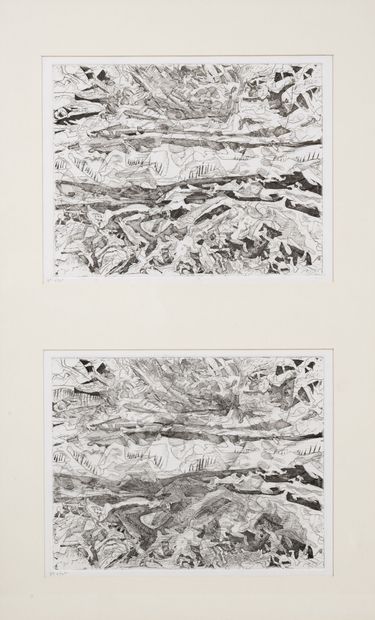École contemporaine Untitled.

Suite of four etchings on paper from the 4th to the...