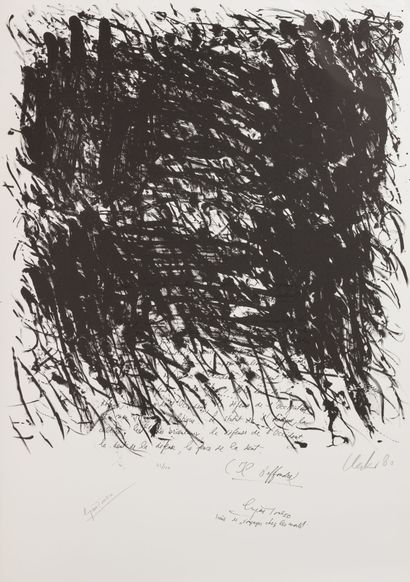 GÜNTHER UECKER (1930) The Silence of Writing, 1980. 

Lithograph on paper. 

Signed...