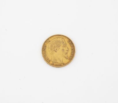 France Coin of 20 francs gold, Napoleon III, Naked head, 1859 Paris.

Weight : 6,4...