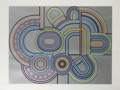 Jean DEWASNE (1921-1999) Topo, plate n°5. 

Serigraphy in colors on paper. 

Off-print...