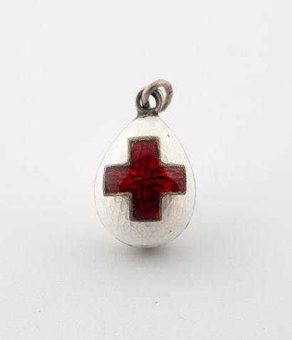 RUSSIE, Début du XXème siècle Pendentif en argent (84 zolotniki / 875/ min. 800 )...