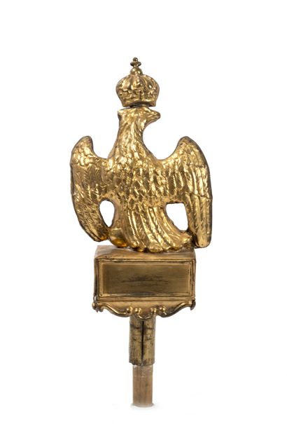 FRANCE, Second Empire, seconde moitié du XIXème siècle Aigle impériale de hampe en...
