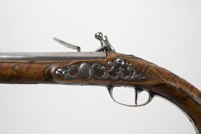 FRANCE, fin du XVIIème ou début du XVIIIème siècle, PEYRE 
Pistolet d'arçon à silex....