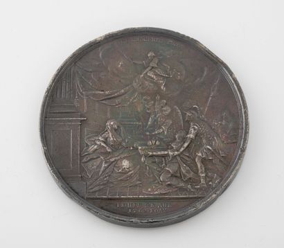 RUSSIE IMPERIALE, XIXème siècle Couronnement de Catherine II. 1762.

Médaille circulaire...