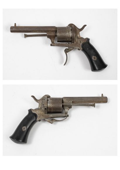 FRANCE ou BELGIQUE, milieu du XIXème siècle Revolver à broche à six coups, à système...