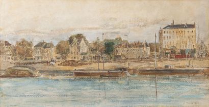 Émile Normand SAINT-MARCEL (1840-1914) Quai de Bercy.

Watercolour and gouache on...