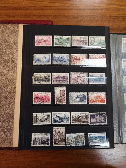 FRANCE,URSS, OUTREMER, dont CHINE 4 stamp albums.