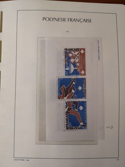 POLYNESIE, Emissions 1950/1998 Poste, PA, Blocs : Belle collection de timbres neufs,...
