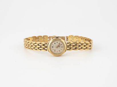 Montre bracelet de dame en or jaune (750)....