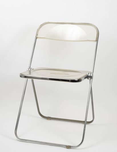 Gian Carlo PIRETTI (1940) Suite de six chaises pliantes modèle Plia.

En acier et...
