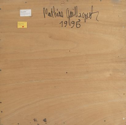 Mathias GAILLAGUET (1978) Autoportrait, 1995-96.

Technique mixte sur panneau.

Signé...