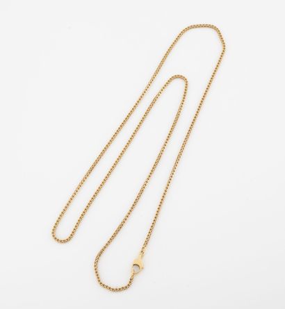 Long neck chain in yellow gold (750) with...