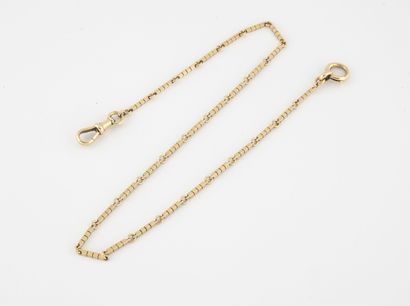 Yellow gold (750) watch chain with articulated...