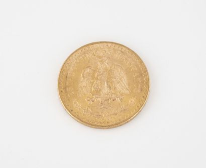 MEXIQUE Pièce de 50 pesos, 1821-1947. 

Poids : 41.7 g. 

Rayures d'usage.