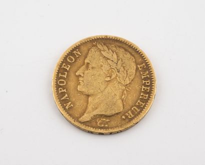 France 40 francs or, Napoléon, 1811 A (Paris).

Poids : 12.84 g.

Usures, rayure...