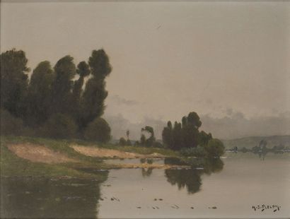 Jacques Henri DELPY (1877-1957) Paysage de rivière.

Huile sur isorel.

Signé en...
