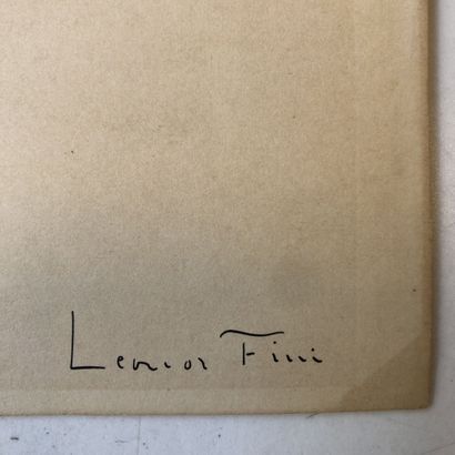 Léonor FINI (1907-1996) Couple s'enlaçant.

Mine de plomb et encre sur papier marouflé...