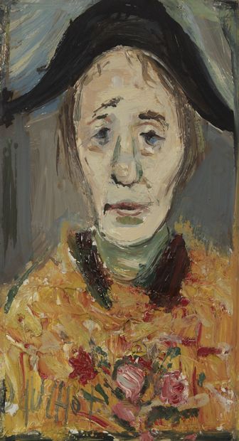 Gabriel DAUCHOT (1927-2005) Portrait d'Arlequin.

Huile sur toile.

Signée en bas...