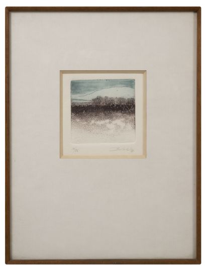 Sheila BENOW (1943) Landscape, 1976.

Etching in colours on paper.

Signed and dated...