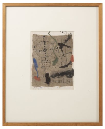 Richard TEXIER (1955) Magellan, 1990.

Mixed media on paper.

Signed with the monogram...