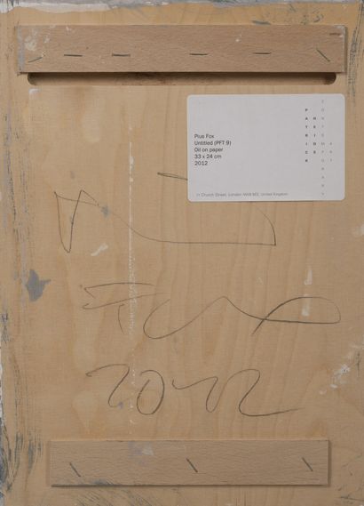 Pius FOX (1983) Sans titre (PFT 9), 2012.

Huile sur carton marouflé sur panneau.

Signé...