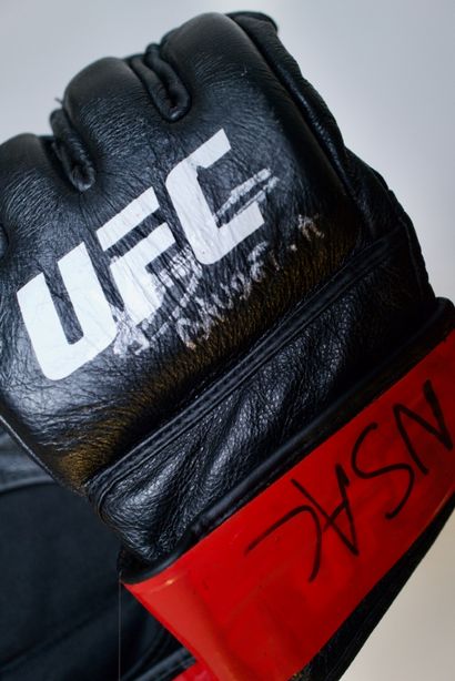 Alan Baudot Paire de gants de MMA portée et signée par Alan Baudot