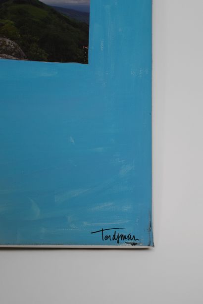Johanna Tordjman "Boun" Painting 2019 acrylic and digigraphy on cotton canvas - 81cm...