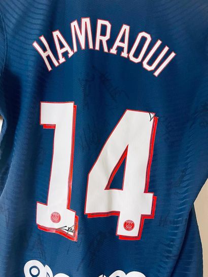 Kheira Hamraoui 
PSG Home Kheira Hamraoui 2021-22 match shirt signed by all the women...