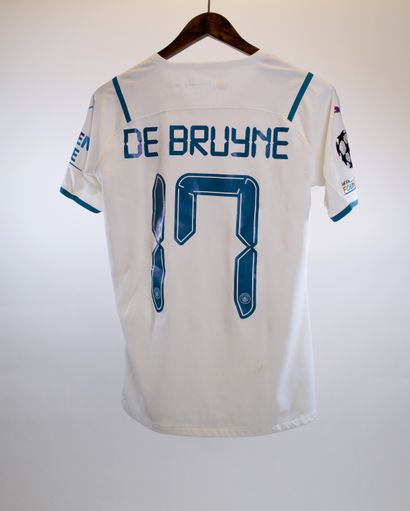 Kevin De Bruyne 
Manchester City Away 2021-22 match shirt worn by Kevin de Bruyne...