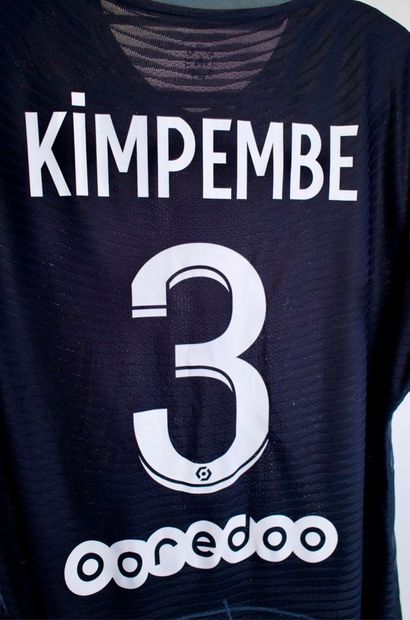 Presnel KIMPEMBE 
Maillot de match Third PSG saison 2021/22 de Presnel Kimpembe signé...
