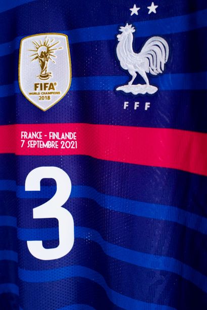 Presnel KIMPEMBE 
France Nike match shirt worn by Presnel Kimpembe for the France-Finland...