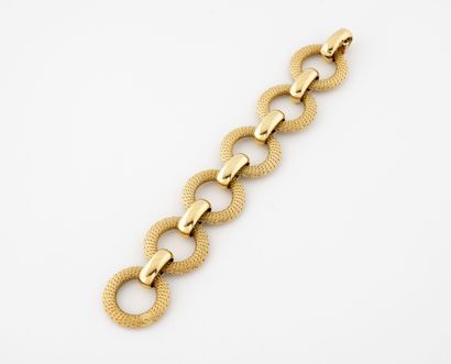 FRED Paris Bracelet en or jaune (750) formé de maillons ronds. 

Fermoir cliquet...